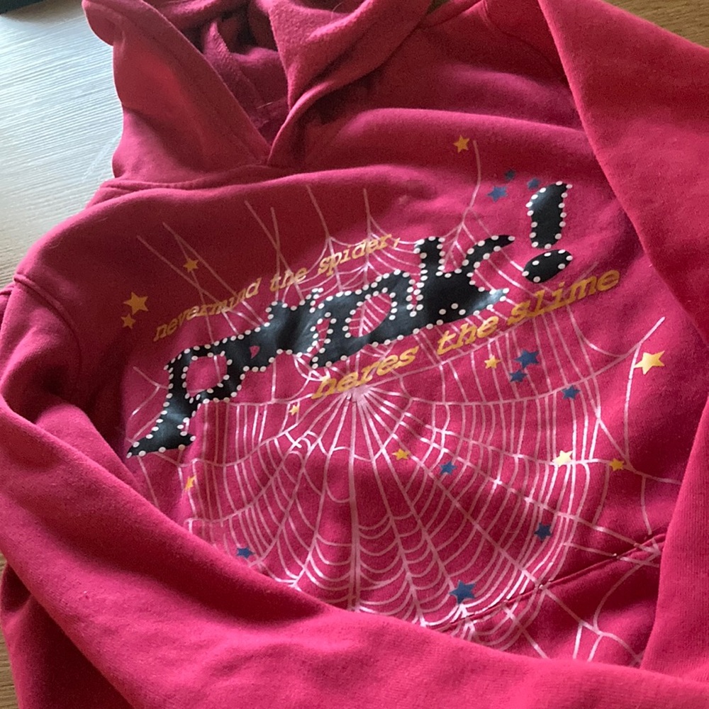 Pink spyder hoodie!